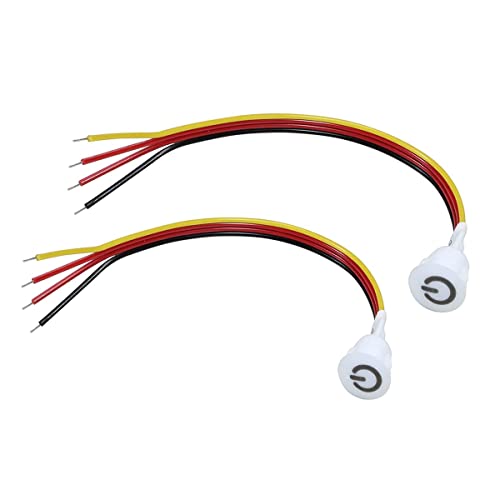 Balrbex 2 StüCk Touch Dimmer Schalter DC3,7 V 5 V 12 V Stufenloser Dimmschaltersensor für LED Licht, Wohnmobil, Schrank, Kleiderschrank und Streifen von Balrbex