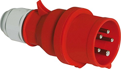 CEE - Stecker 16A 5pol 400V 6h, rot, IP 44, Bals 2136 von Bals