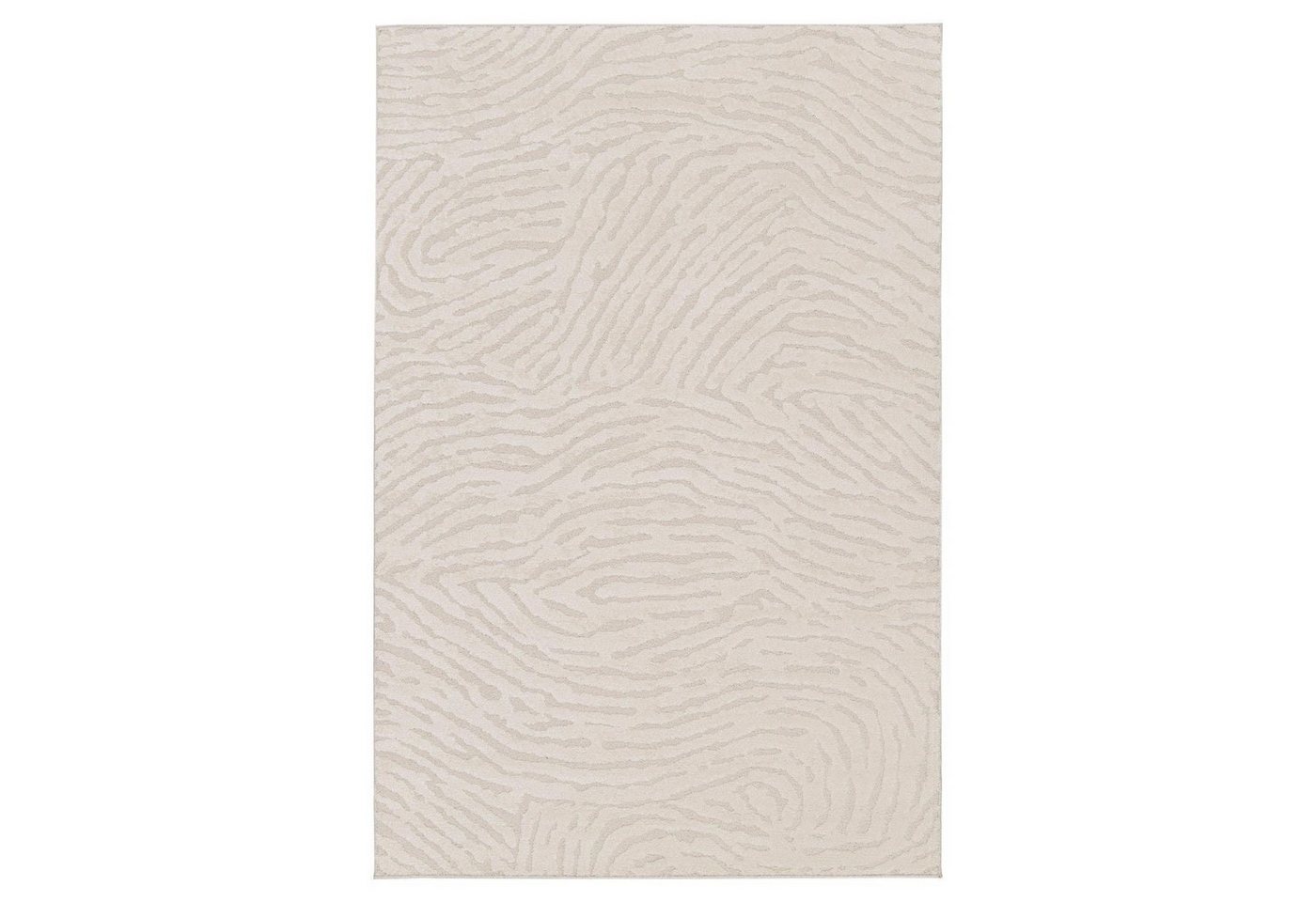 Teppich ISOLA, 80 x 150 cm, Creme, mit Zebramuster, rechteckig, Höhe: 9 mm, Polyester, Polypropylen von OTTO