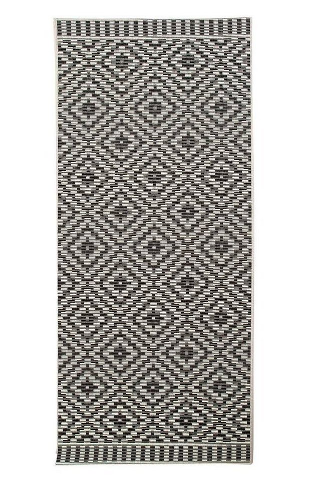 Outdoorteppich ESSENZA, Schwarz, 80 x 200 cm, Rhombusmuster, Balta Rugs, rechteckig von Balta Rugs