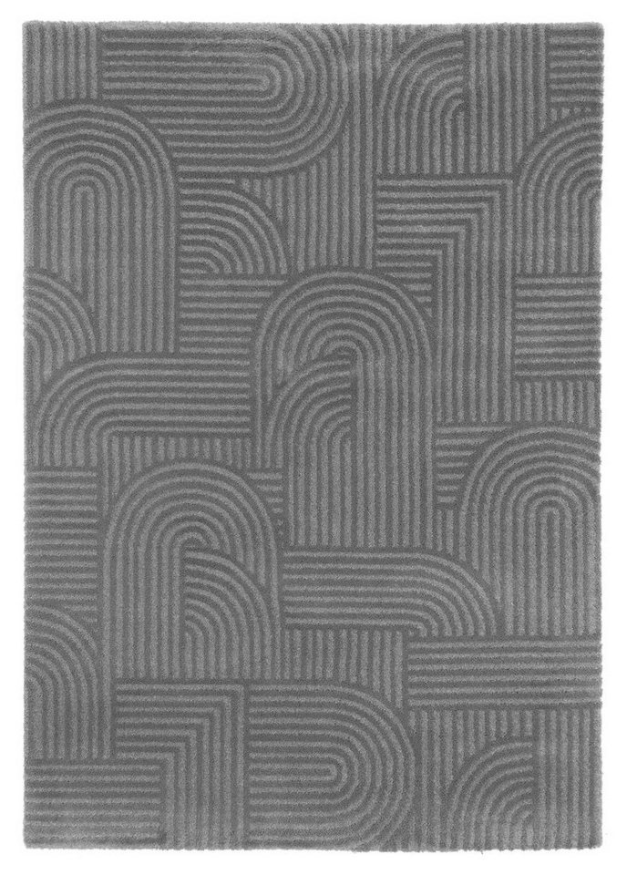 Teppich MOON, Polypropylen, Grau, 160 x 230 cm, Gemustert, Balta Rugs, rechteckig, Höhe: 17 mm von Balta Rugs