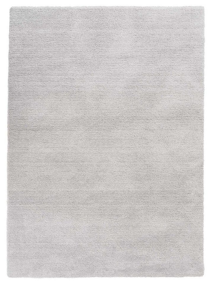 Teppich TOUCH, Silber, 120 x 170 cm, Polyester, Uni, rechteckig, Höhe: 20 mm von OTTO