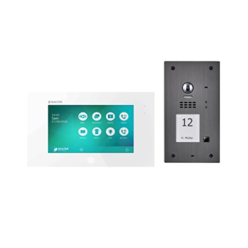 BALTER EVIDA Video-Türsprechanlage ✓ Touchscreen 7 Zoll Monitor ✓ 2-Draht Bus ✓ Türstation für 1 Familienhaus ✓ 170° Weitwinkel-Kamera von Balter