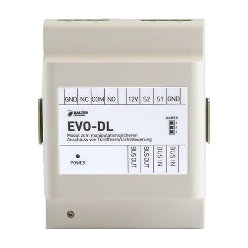 Balter EVO Video Türsprechanlage ? Manipulationssicheres Anschluss-Modul EVO-DL für Türöffner und Lichtsteuerung von Balter