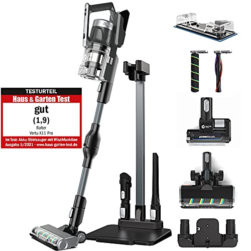Balter Vertu X11 PRO kabelloser Akku Staubsauger mit Wischfunktion, All-IN-ONE Akku & Handstaubsauger, 350W hohe Saugleistung, bis 50 Min. Laufzeit, Beutellos, Flex-Gelenk, LED-Düse, Tierhaar Balter Vertu X11 PRO kabelloser Akku Staubsauger mit Wischfunktion, All-IN-ONE Akku & Handstaubsauger, 350W hohe Saugleistung, bis 50 Min. Laufzeit, Beutellos, Flex-Gelenk, LED-Düse, Tierhaar von Balter