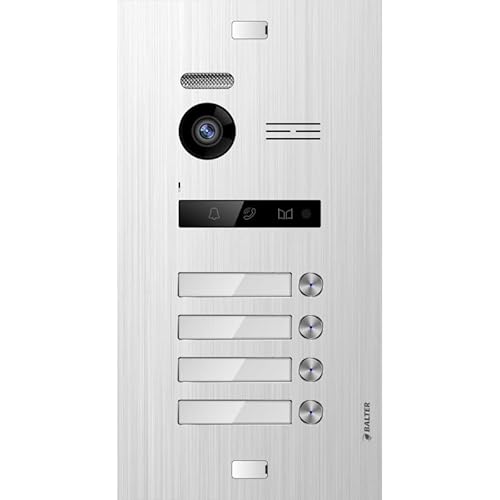 Balter EVO-HD Video Türsprechanlage Zusatz Tüstation, Video Türklingel mit Kamera, 4 Familienhaus Klingel, Full HD-Kamera, 2 Draht Bus, Gegensprechanlage mit 175° Weitwinkel-Kamera Balter EVO-HD Video Türsprechanlage Zusatz Tüstation, Video Türklingel mit Kamera, 4 Familienhaus Klingel, Full HD-Kamera, 2 Draht Bus, Gegensprechanlage mit 175° Weitwinkel-Kamera von Balter