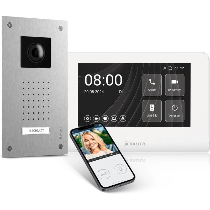 Balter Entri L Video Türklingel mit App Komplettset für Einfamilienhaus mit 1x 7 Zoll Monitor Unterputz Balter Entri L Video Türklingel mit App Komplettset für Einfamilienhaus mit 1x 7 Zoll Monitor Unterputz von Balter