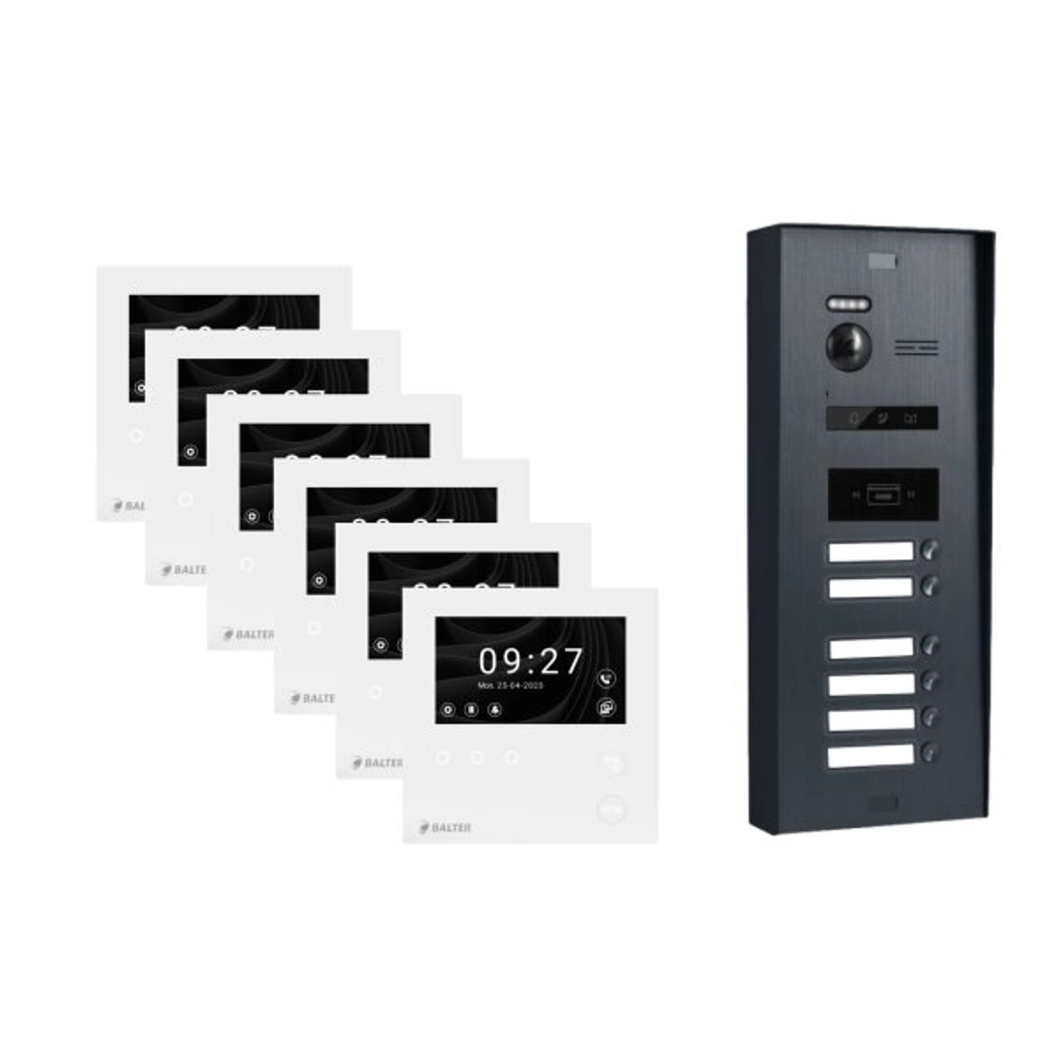 Balter Evo-HD-Mini Aufputz Video Türsprechanlage 2-Draht Bus für 6-Familienhaus mit 4,3 Zoll Monitor Anthrazitgrau Balter Evo-HD-Mini Aufputz Video Türsprechanlage 2-Draht Bus für 6-Familienhaus mit 4,3 Zoll Monitor Anthrazitgrau von Balter