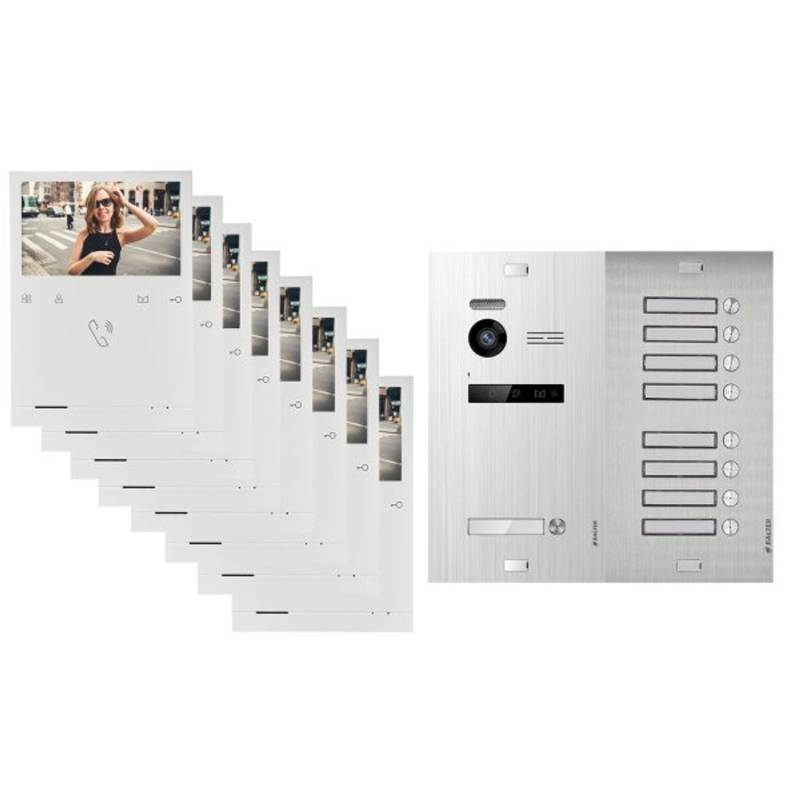 Balter Evo Quick Video Türsprechanlage für 9 Familienhaus mit 9x 4,3 Zoll Monitor 2-Draht Bus Silber Balter Evo Quick Video Türsprechanlage für 9 Familienhaus mit 9x 4,3 Zoll Monitor 2-Draht Bus Silber von Balter