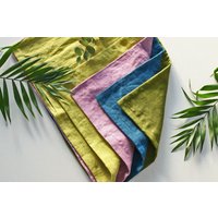 Set Mit 2, 4, 6, 8, 10 Leinen Doppelschichtigen Tischsets. Natürliches Stonewashed Tischset Set. Doppeltes Platzdeckchen. Weiche Tischsets Aus Leinen von BalticBloom