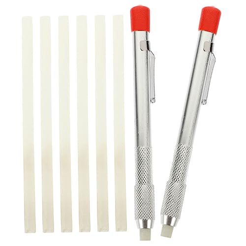 Baluue 1Satz Soapstone Stift mit Halter und Nachfüllungen für Schweißer Tragbares Markierungswerkzeug für Aluminium und Gusseisen für Schweißzubehör und Metallbearbeitung von Baluue