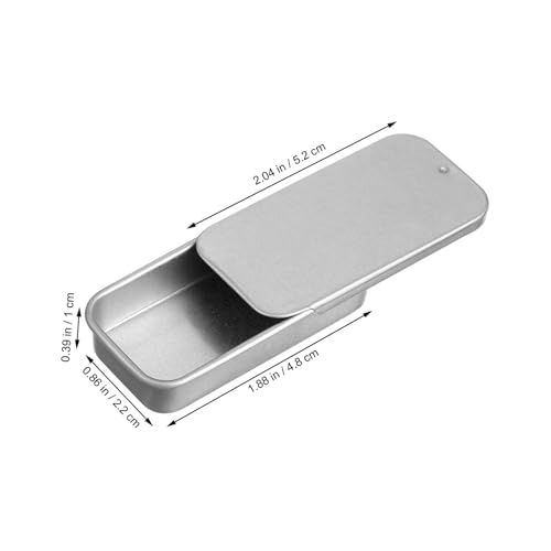 Baluue 18 Stück Box Behälter Kleine Dosen Deckel Für Die Nacht Salbenöffnung Für Kosmetika Mit Boxen Rechteckige Metalldose Silber Weißblech von Baluue