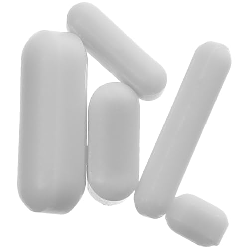 Baluue 6 Stück Magnetrührstäbchen PTFE MagnetrüHrer FüR Laboranwendungen, Farbe PTFE Rührfische Labor Rührer für Magnetmischer, Weiß von Baluue