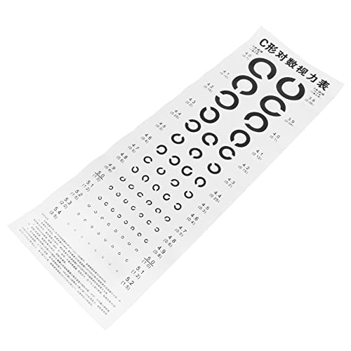 Baluue Augen Sehtest 1 Tasche Tafeln Home C-Type Acuity Prüfung Aufkleber Für Schule C Praktische C-Type Prüfungen Prüfung Wand Verwenden Dicke Sehtafel Professionelle Augen Test von Baluue