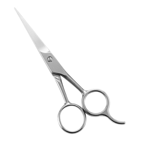 Baluue Edelstahl Bartschere Haar Bartpflege Schere Praktisches Schneidewerkzeug für Herren Langlebig und Kompakt zur Bart Konturpflege Silberfarben von Baluue