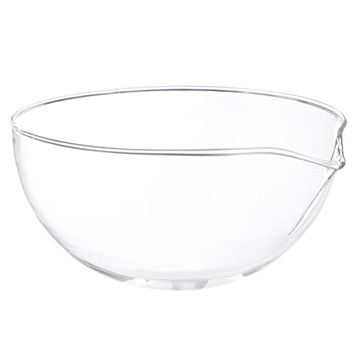 Baluue Glas Terrarium Verdunstungsbecken Runder Boden mischschale Schüssel mit Ausguss Nachttisch Shampoobecken für Laborküche Bastellabore 90Mm Transparent Verdunstungsschale von Baluue