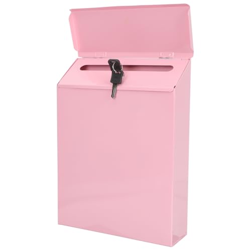 Baluue Kasten Briefkasten Mit Schließfach Postfach Sperren Briefversorgung Übersichtliche Vorschlagsbox Heimzubehör Zeitungshalter Büro An Der Wand Montiert Eisen Sicherheitsschloss von Baluue