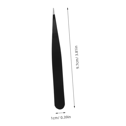 Baluue Präzise Edelstahl Pinzette Spitze für Gesichtshaare Eingewachsene Haare Feine Härchen Multifunktional Schmerzarm Professionell für Damen und Beauty-salon Schwarzes Design von Baluue