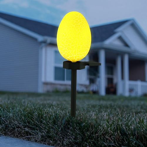 Baluue Solar Gartenleuchte Dekorative Solar-ei-lampe Für Außenbereich Wasserdichte -lampe Mit Dämmerungssensor Für Osterdekoration Und Gartenbeleuchtung Wetterfest Und Langlebig von Baluue