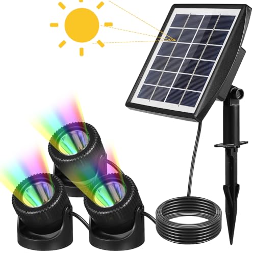 Baluue Solarbetriebene Unterwasserlichter Wasserdichte Rgb Teichbeleuchtung Mit Bunten Leds Installieren Für Garten Pool Und Außenbereiche Energieeffizient von Baluue