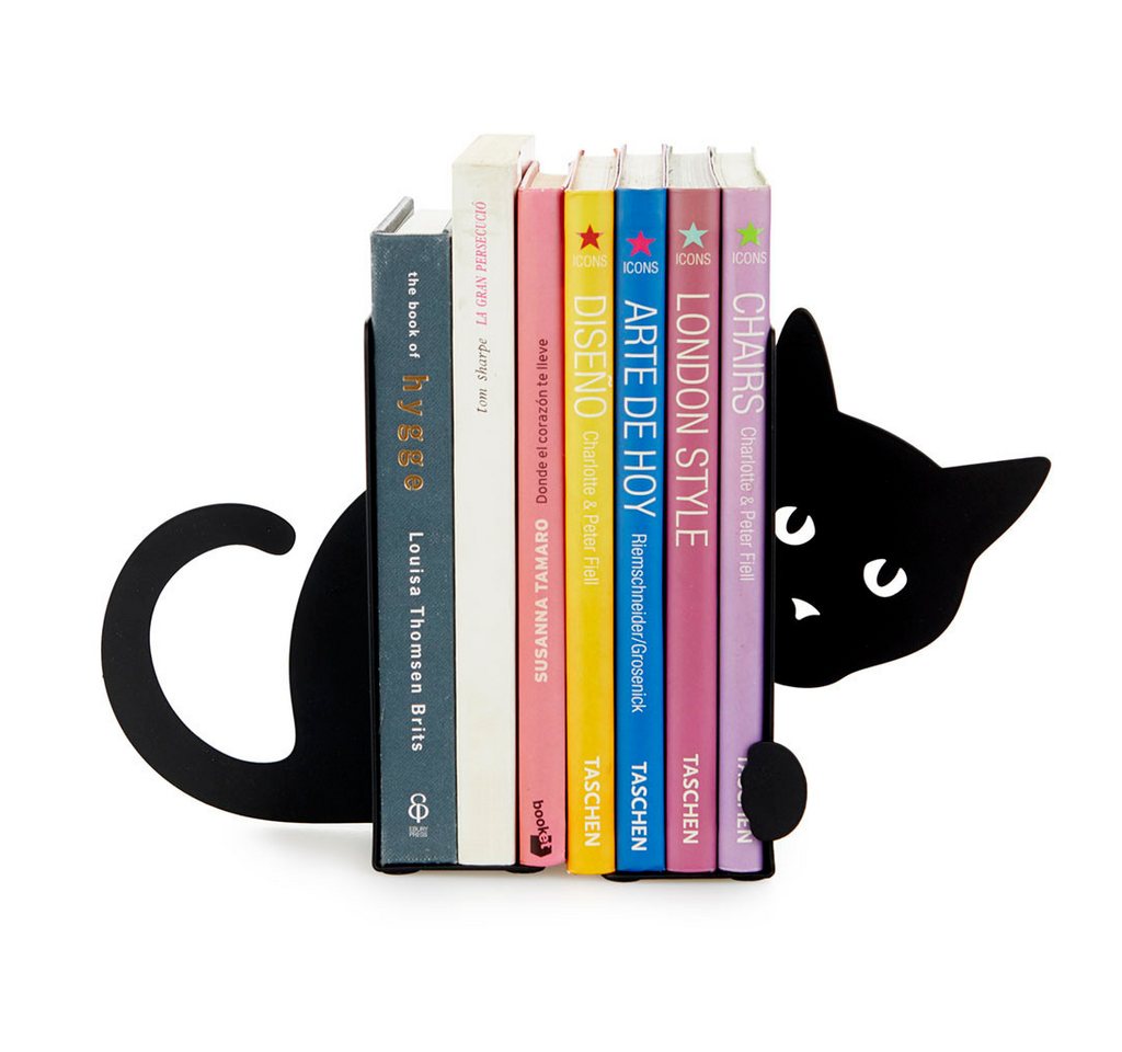 Balvi Buchstütze Bookend Hidden Cat schwarz Metall - stützt Ihre Bücher stilvoll, ob im Bücher-Regal oder auf dem Schreibtisch Balvi Buchstütze Bookend Hidden Cat schwarz Metall - stützt Ihre Bücher stilvoll, ob im Bücher-Regal oder auf dem Schreibtisch von Balvi
