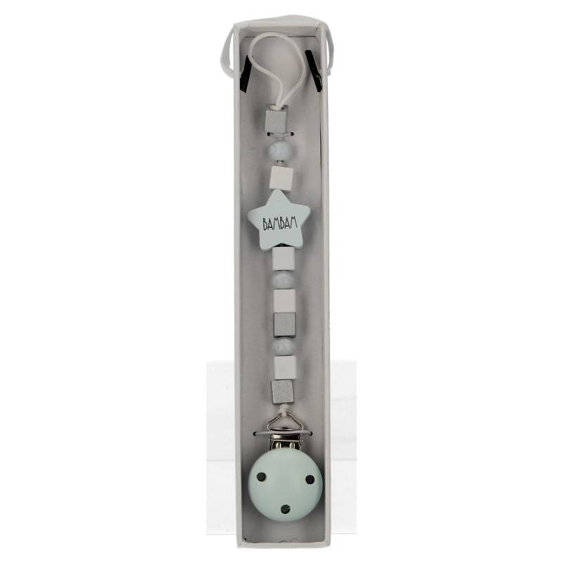 BamBam Schnullerkette mit Clip blau von BamBam B.V.
