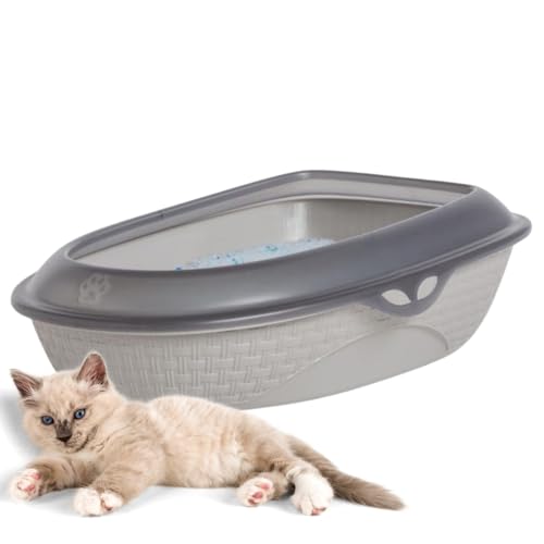 Bama Spa Katzentoilette XXL 60 cm Rattan Optik Katzenklo Katzen Schalen Toilette WC Rand Bama Spa Katzentoilette XXL 60 cm Rattan Optik Katzenklo Katzen Schalen Toilette WC Rand von Bama Spa