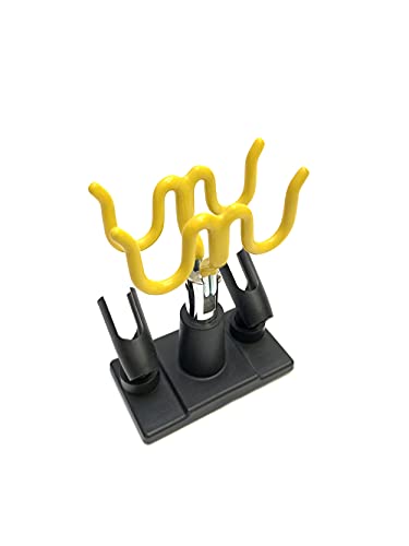 Bamax BX-MP SUPPORT Airbrush Halterung Airbrush Halter Universal mit 4 Positionen und Tischklemme schwarz/gelb von Bamax