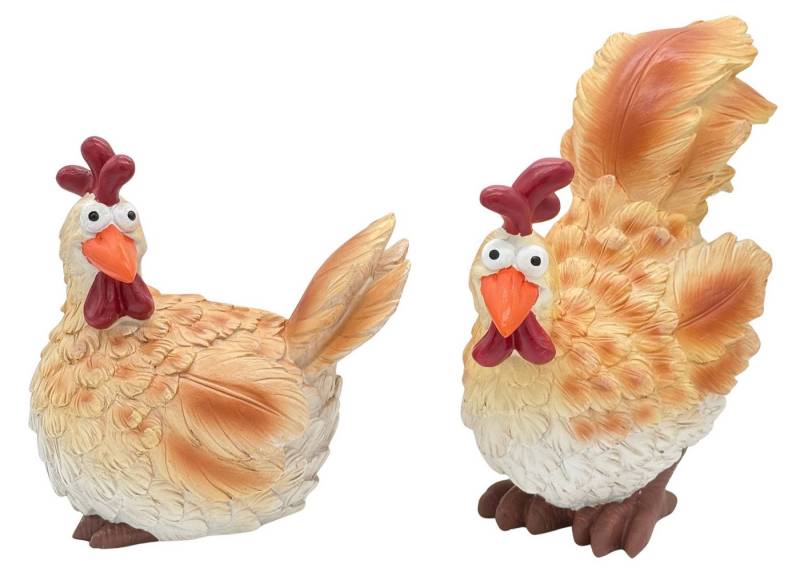 Bambelaa! Gartenfigur Gartenfigur Huhn Gartendeko Tiere Figuren Groß Dekofiguren Garten Set, (2 St) von Bambelaa!