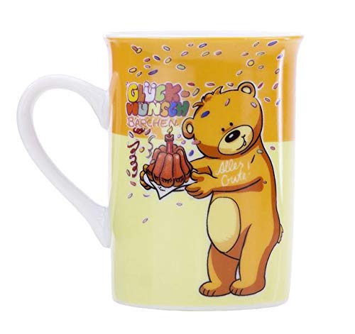 Bambelaa! Süße Tasse Kaffeebecher Glückwunsch- Bärchen Porzellan 265ml 1 Stück von Bambelaa!