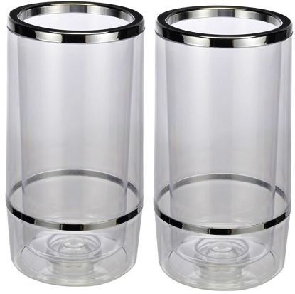 Bambelaa! Weinkühler Sektkühler Flaschenkühler doppelwandig … (Plastik, 2 Stück) von Bambelaa!