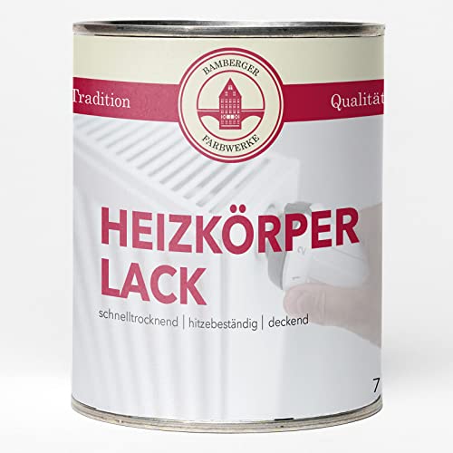 Bamberger Farbwerke Heizkörperlack Heizungsfarbe Hitzebeständig Heizungslack Metalllack (Weiss glänzend 2,5L) von Bamberger Farbwerke