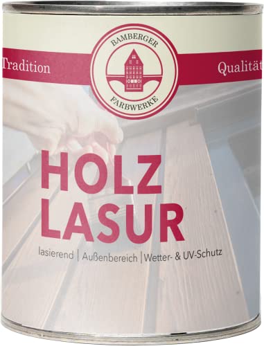 Bamberger Farbwerke Holzlasur Matt für Innen & Außen, wetterfest, Holzschutz (Hellbraun, 20L) von Bamberger Farbwerke