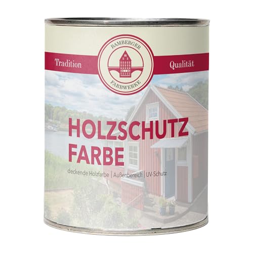 Bamberger Farbwerke Holzschutzfarbe Möbelfarbe Wetterschutzfarbe Holzfarbe für Außen (5L, Graphitgrau RAL 7024) von Bamberger Farbwerke