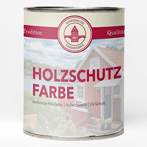 Bamberger Farbwerke Holzschutzfarbe Möbelfarbe Wetterschutzfarbe Holzfarbe für Außen (10L, Dunkelbraun) von Bamberger Farbwerke