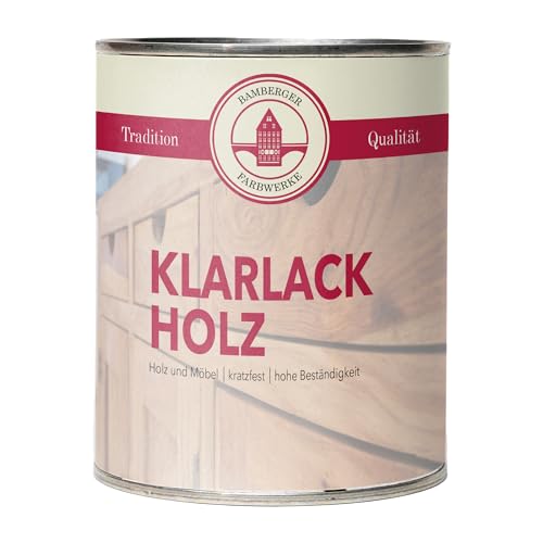 Bamberger Farbwerke Klarlack Holz Holzlack Möbellack farblos (DIN71-3 Kindesicher) - viele Glanzgrade (matt, 750 ml) von Bamberger Farbwerke