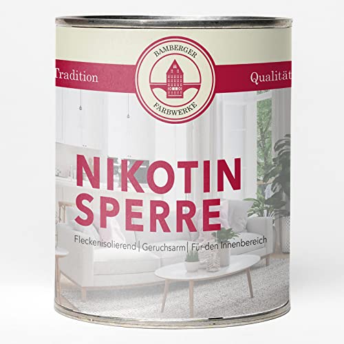 Bamberger Farbwerke Nikotinsperre Nikotinfarbe Isolierfarbe gegen Flecken (Weiss) (5L) von Bamberger Farbwerke