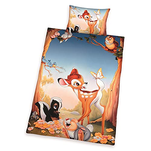 Disney Bambi Baby Bettwäsche Klopfer 100 x 135 cm 100% Baumwolle von Disney Bambi