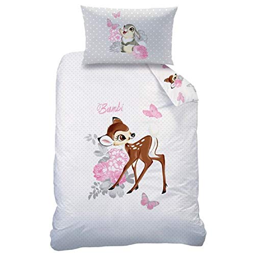 Bambi Baby Wende Bettwäsche Disney 100 x 135 cm 100% Baumwolle von Bambi