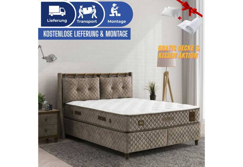 Bambi Boxspringbett Schlafzimmer Set Boxspringbett 180x200 - 140x200 Bamboo Sleep von Bambi