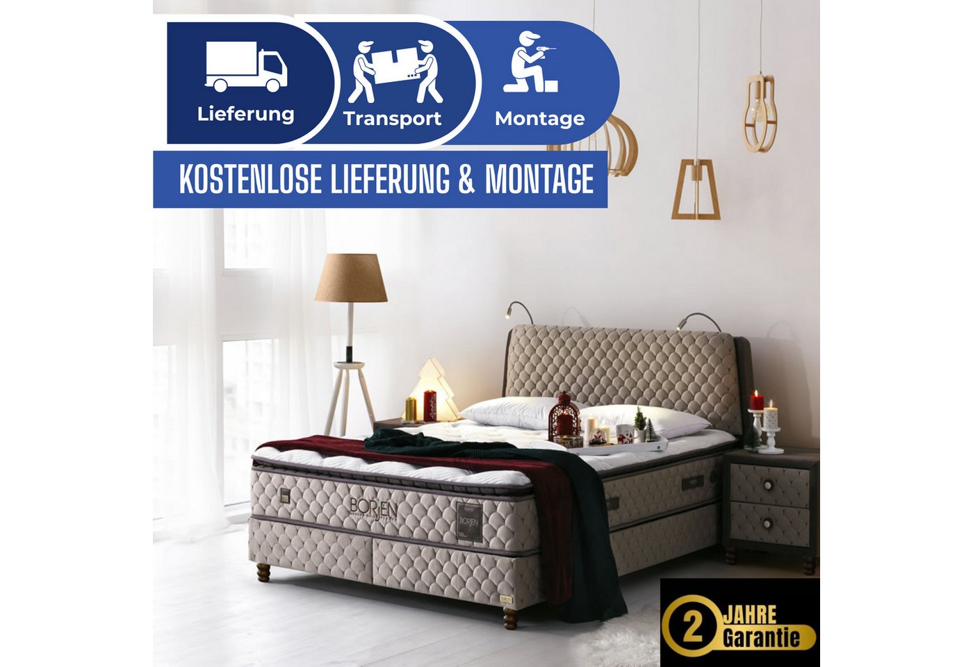 Bambi Boxspringbett Stauraumbett inkl. Matratze Boxspringbett 180x200 - 90x200 Borjen Bambi Boxspringbett Stauraumbett inkl. Matratze Boxspringbett 180x200 - 90x200 Borjen von Bambi