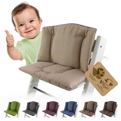BambiniWelt by Rafael K. Ersatzbezug [Bezug Sitzkissen Kissen-Set] Sitzverkleinerer kompatibel mit Stokke Tripp Trapp für Hochstuhl-Kinderstuhl Mod. 1 (meliert beige) von BambiniWelt by Rafael K.