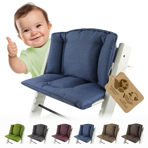 BambiniWelt by Rafael K. Ersatzbezug [Bezug Sitzkissen Kissen-Set] Sitzverkleinerer kompatibel mit Stokke Tripp Trapp für Hochstuhl-Kinderstuhl Mod. 1 (meliert blau) von BambiniWelt by Rafael K.