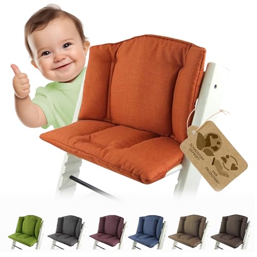 BambiniWelt by Rafael K. Ersatzbezug [Bezug Sitzkissen Kissen-Set] Sitzverkleinerer kompatibel mit Stokke Tripp Trapp für Hochstuhl-Kinderstuhl Mod. 1 (meliert orange) von BambiniWelt by Rafael K.