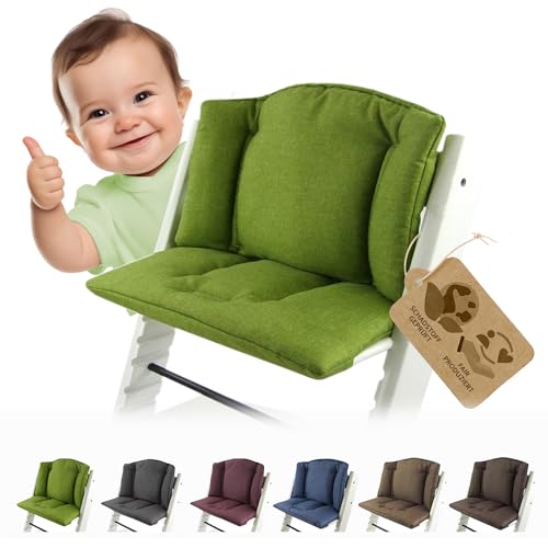 BambiniWelt by Rafael K. Ersatzbezug [Bezug Sitzkissen Kissen-Set] Sitzverkleinerer kompatibel mit Stokke Tripp Trapp für Hochstuhl-Kinderstuhl Mod. 1 (meliert hellgrün) von BambiniWelt by Rafael K.