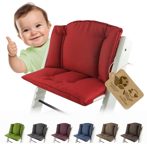 BambiniWelt by Rafael K. Ersatzbezug [Bezug Sitzkissen Kissen-Set] Sitzverkleinerer kompatibel mit Stokke Tripp Trapp für Hochstuhl-Kinderstuhl Mod. 1 (meliert rot) von BambiniWelt by Rafael K.