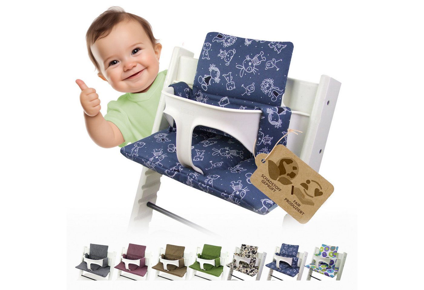 BambiniWelt by Rafael K. Hochstuhlauflage Ersatzbezug Bezug Sitzkissen kompatibel mit Stokke Tripp Trapp Mod. 1 BambiniWelt by Rafael K. Hochstuhlauflage Ersatzbezug Bezug Sitzkissen kompatibel mit Stokke Tripp Trapp Mod. 1 von BambiniWelt by Rafael K.
