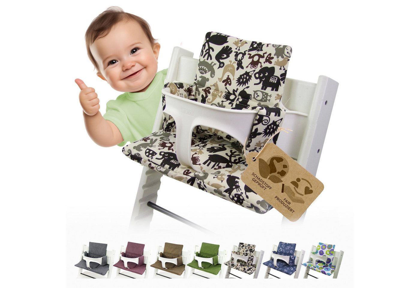 BambiniWelt by Rafael K. Hochstuhlauflage Ersatzbezug Bezug Sitzkissen kompatibel mit Stokke Tripp Trapp Mod. 1 BambiniWelt by Rafael K. Hochstuhlauflage Ersatzbezug Bezug Sitzkissen kompatibel mit Stokke Tripp Trapp Mod. 1 von BambiniWelt by Rafael K.