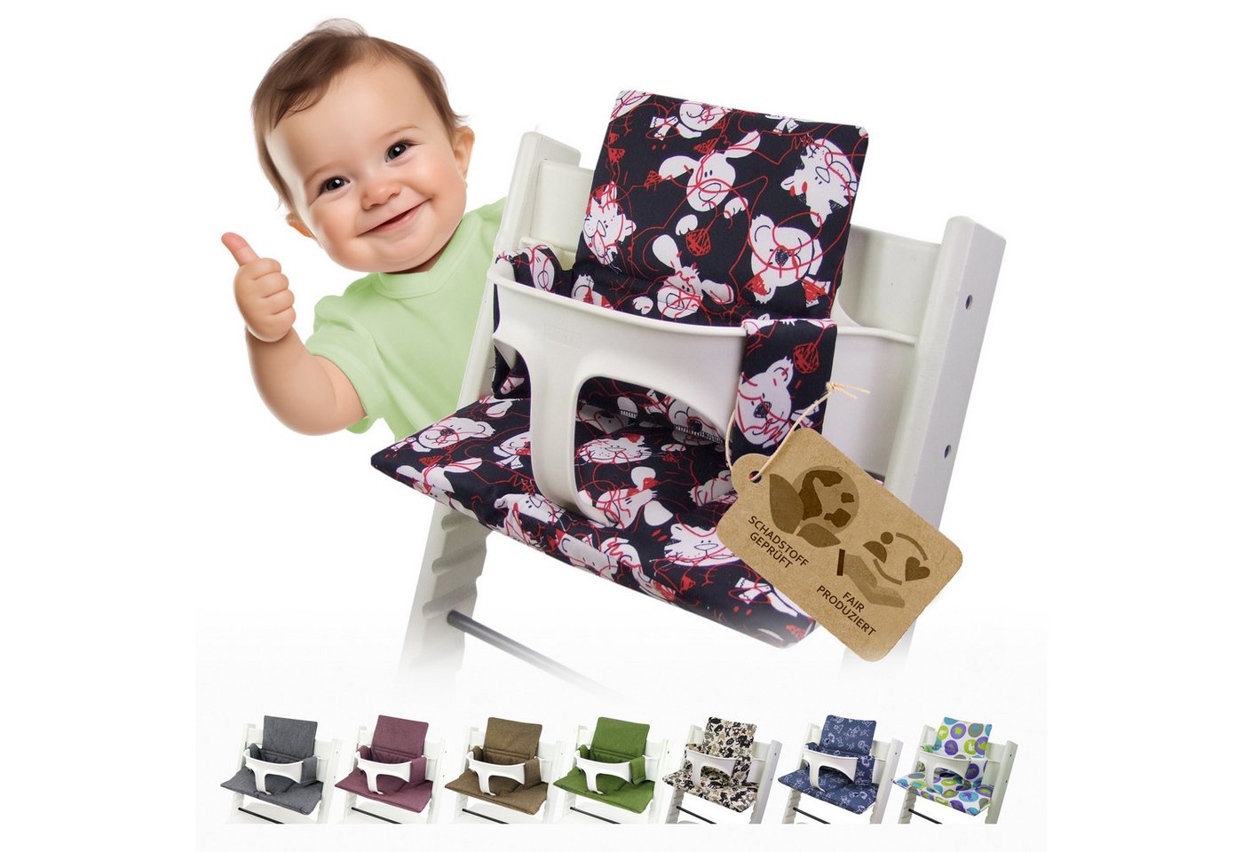 BambiniWelt by Rafael K. Hochstuhlauflage Ersatzbezug Bezug Sitzkissen kompatibel mit Stokke Tripp Trapp Mod. 1 BambiniWelt by Rafael K. Hochstuhlauflage Ersatzbezug Bezug Sitzkissen kompatibel mit Stokke Tripp Trapp Mod. 1 von BambiniWelt by Rafael K.