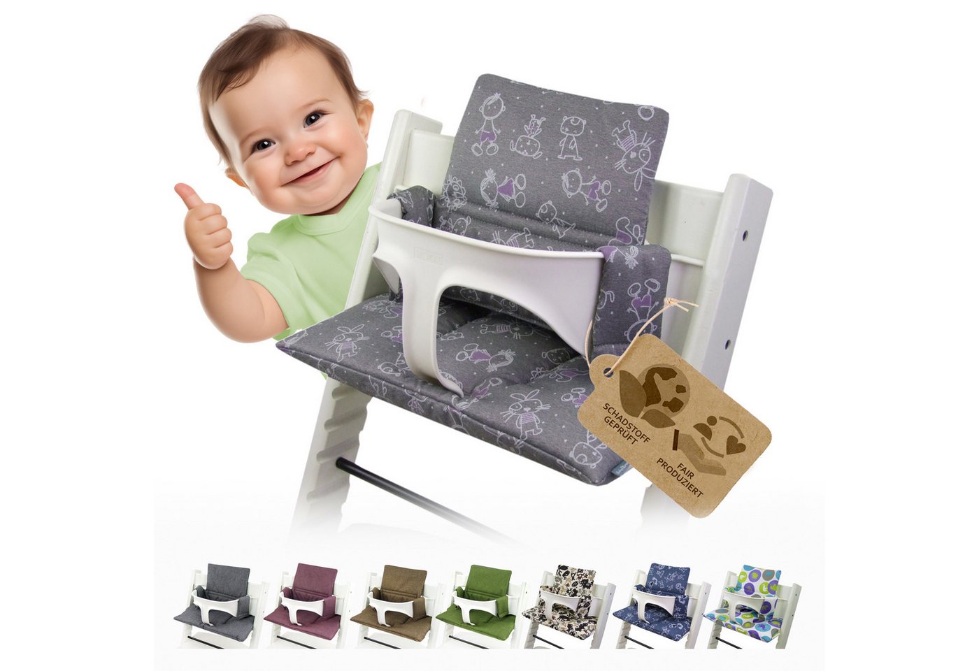 BambiniWelt by Rafael K. Hochstuhlauflage Ersatzbezug Bezug Sitzkissen kompatibel mit Stokke Tripp Trapp Mod. 1 BambiniWelt by Rafael K. Hochstuhlauflage Ersatzbezug Bezug Sitzkissen kompatibel mit Stokke Tripp Trapp Mod. 1 von BambiniWelt by Rafael K.